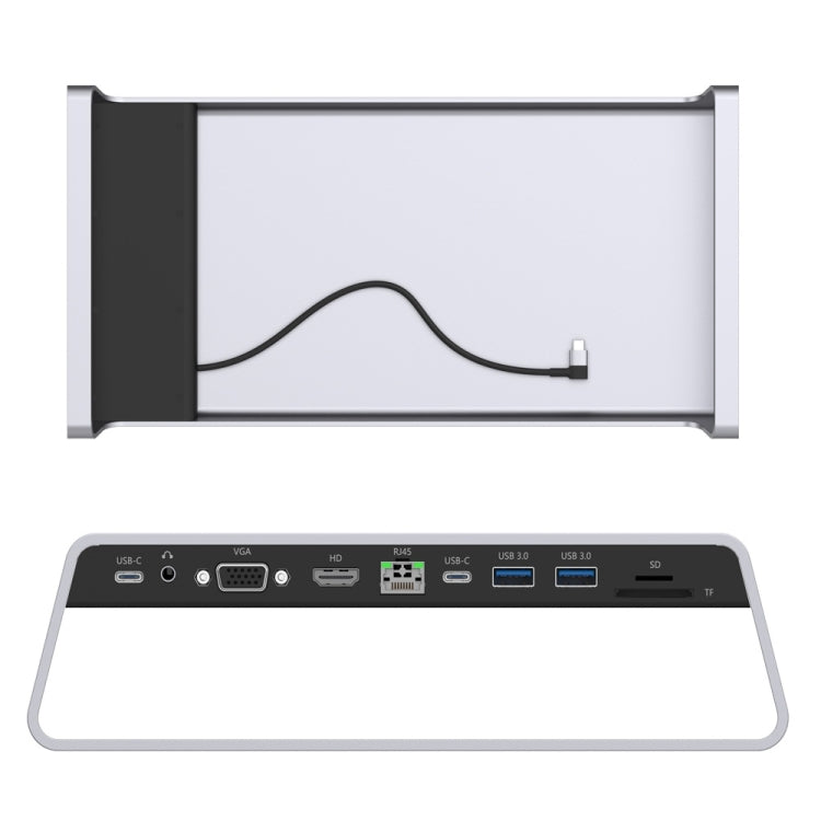 Onten 95109 Type-C To HDMI + VGA + RJ45 + USB3.0 x 2 11 in One Multi-Function Adapter and Computer Base