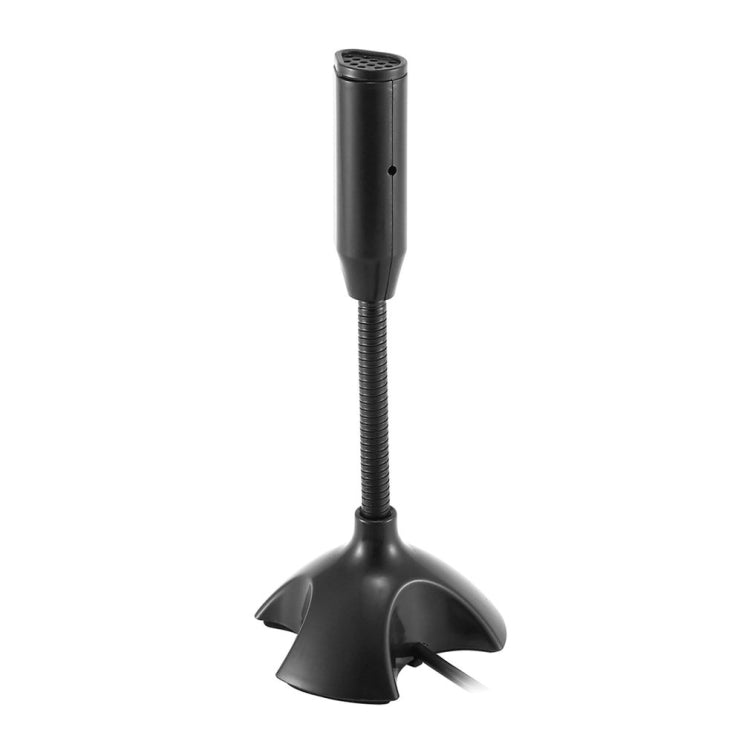 Dedicate USB Capacitive Mini Microphone Stand for PC Laptop Notebook Online Chat Recording Black Wired Device