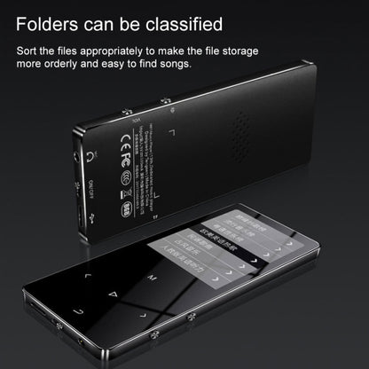 1.8 inch Touch Screen Metal Bluetooth MP3 MP4 Hifi Sound Music Player, Rose Gold, Black