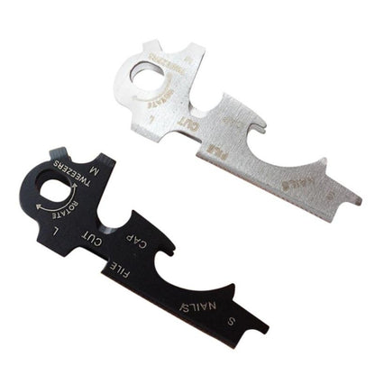 8 in 1 Multitools EDC Stainless Steel Keychain Outdoor Survival Gear Gadget, 8 in 1 (Black), 8 in 1 (Silver)