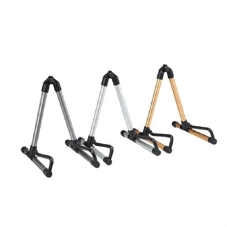 SK20 Universal Foldable Aluminum Alloy Portable Guitar Stand String Instrument Stand, Gold, Gray, Silver