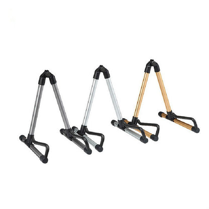 SK20 Universal Foldable Aluminum Alloy Portable Guitar Stand String Instrument Stand, Gold, Gray, Silver