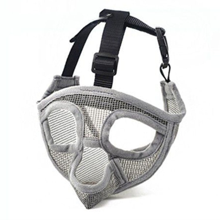 Pet Bulldog Mouth Cover Mask Pet Supplies，Tongue Out Version, XXS, XS, S, M, L