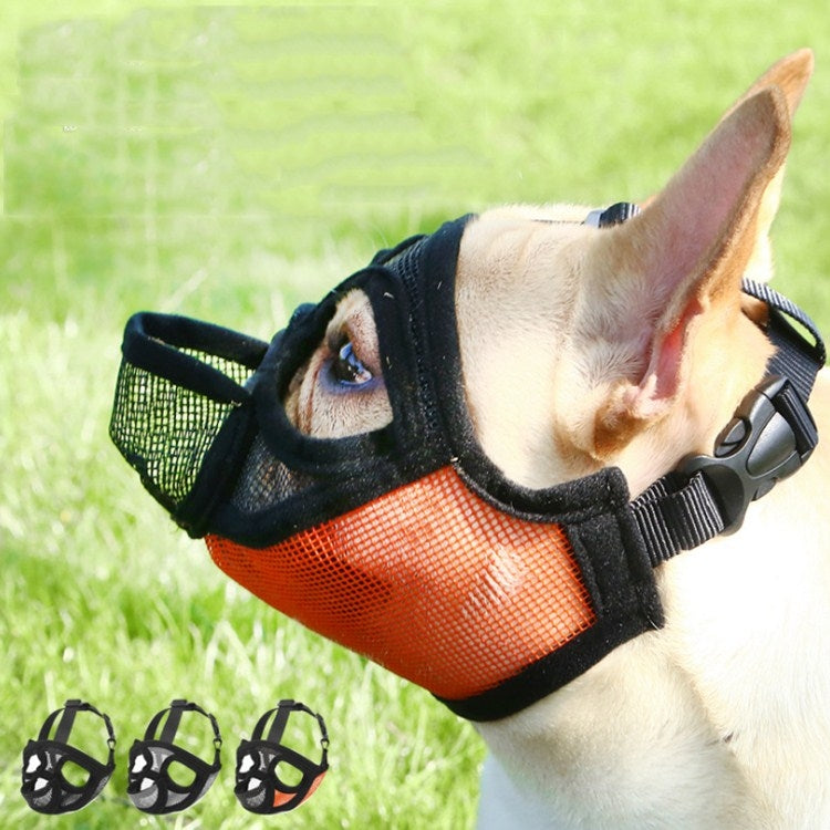 Pet Bulldog Mouth Cover Mask Pet Supplies，Tongue Out Version, XXS, XS, S, M, L