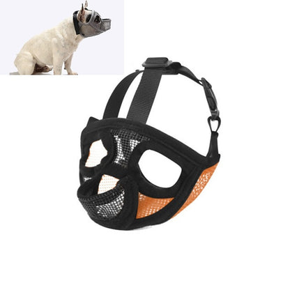 Pet Bulldog Mouth Cover Mask Pet Supplies，Tongue Out Version, XXS, XS, S, M, L