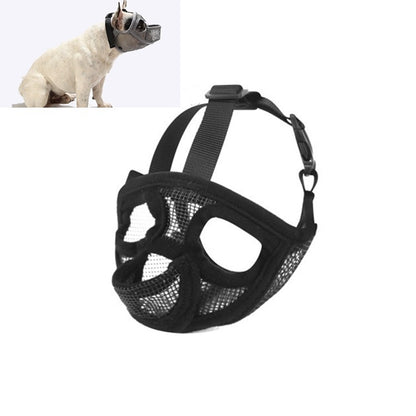 Pet Bulldog Mouth Cover Mask Pet Supplies，Tongue Out Version, XXS, XS, S, M, L