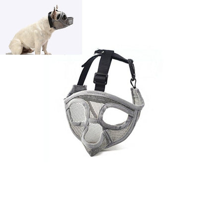 Pet Bulldog Mouth Cover Mask Pet Supplies，Tongue Out Version, XXS, XS, S, M, L