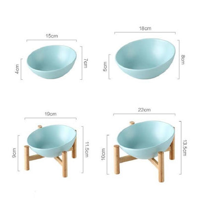 Cat Dog Food Bowl Pet Ceramic Bowl, 15cm/300ml Bowl, 18cm/600ml Bowl