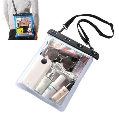 Multipurpose Single Shoulder Outdoor Transparent Waterproof Bag for Mobile Phone Small Objects