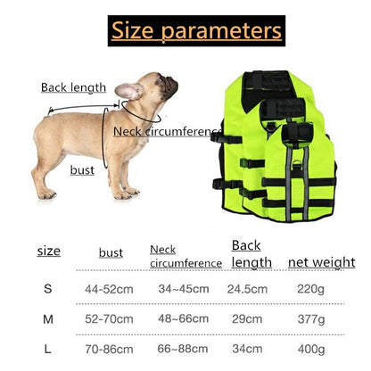 Pet Airbag Life Jacket Inflatable Folding Dog Outdoor Portable Safety Swimsuit, S, M, L