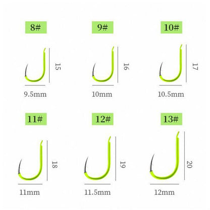 5 in 1 Stranded Double Hook Anti-winding Silver Carp Fishing Group Spring Fishing Hook, 8, 9, 10, 11, 12, 13