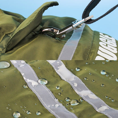 Foldable Reflective Stripe Hooded Pet Raincoat Dog Waterproof Clothing, S, M, L, XL, XXL