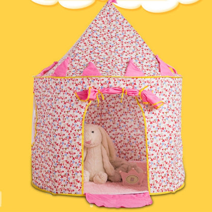 Children Indoor Toy House Yurt Game Tent, 100x100x135cm Pink