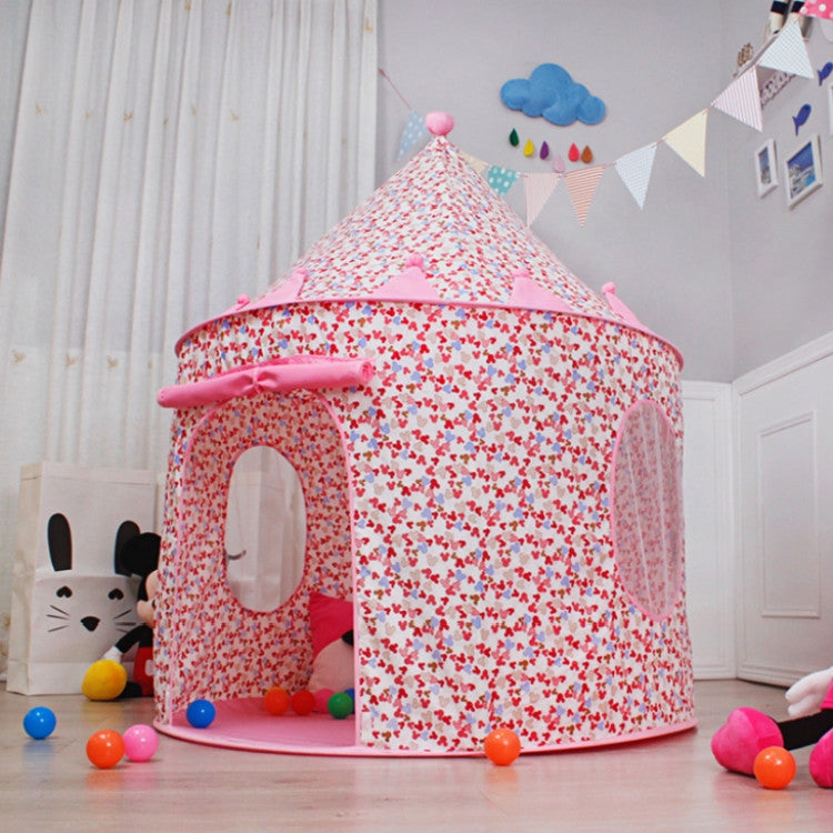 Children Indoor Toy House Yurt Game Tent, 100x100x135cm Pink