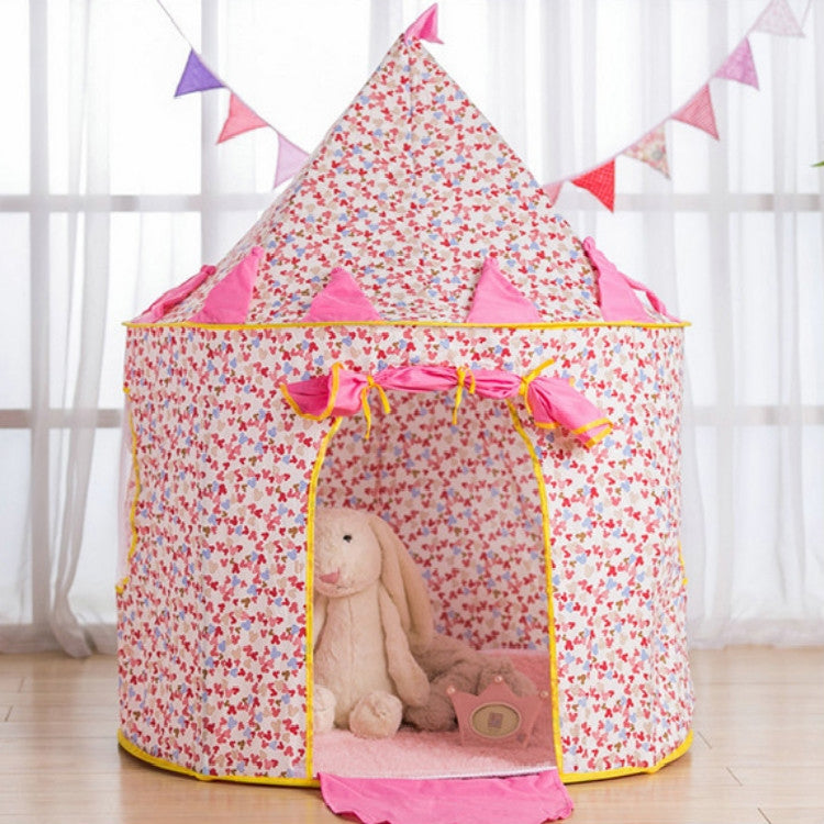 Children Indoor Toy House Yurt Game Tent, 100x100x135cm Pink