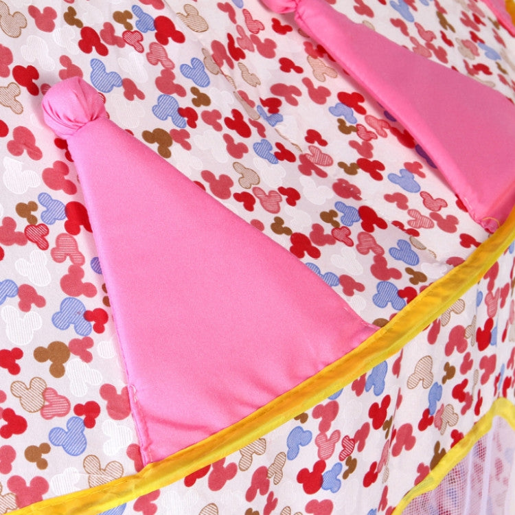 Children Indoor Toy House Yurt Game Tent, 100x100x135cm Pink