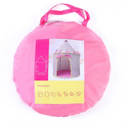 Children Indoor Toy House Yurt Game Tent, 100x100x135cm Pink