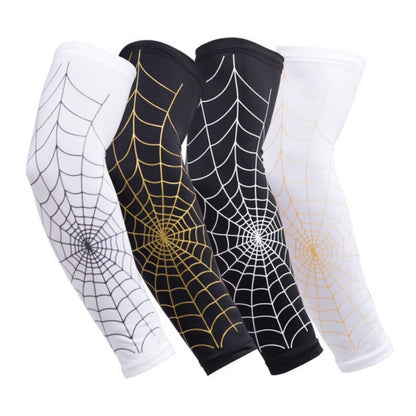 Professional Basketball Sports Spider Web Arm Guards Anti-skid Lengthened Elbow Guards, M, L, XL