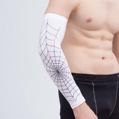 Professional Basketball Sports Spider Web Arm Guards Anti-skid Lengthened Elbow Guards, M, L, XL