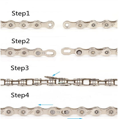 3 Pairs Bicycle Chain Magic Buckle Chain Joint, KM- 9 Speed