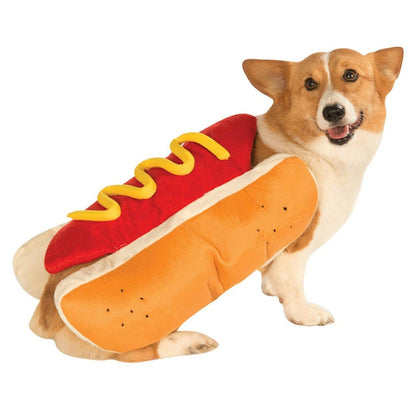 Hot Dog Style Pet Dog Cat Halloween Party Costume Clothes, S, M