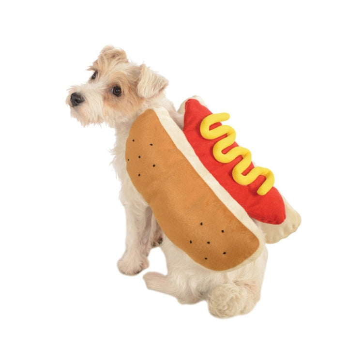 Hot Dog Style Pet Dog Cat Halloween Party Costume Clothes, S, M