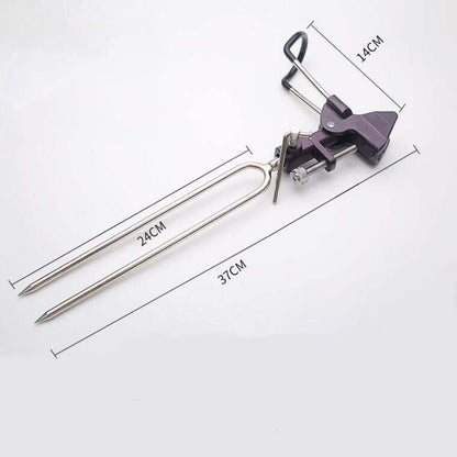 Stainless Steel Fishing Bracket Throwing Rod Sea Rod Hand Rod Fishing Rod Bracket, B Gray