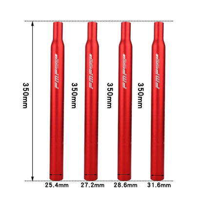 FMFXTR Aluminum Alloy Mountain Bike Extended Seat Post, 25.4x350mm (Black), 25.4x350mm (Red), 25.4x350mm (Blue), 25.4x350mm (Silver), 27.2x350mm (Black), 27.2x350mm (Red), 27.2x350mm (Blue), 27.2x350mm (Silver), 28.6x350mm (Silver), 28.6x350mm (Black) ...