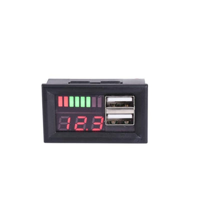 DL-USB-02 Car 12V Battery Voltage Power Display Meter Head Integrated Dual USB Output 5V2A Voltage Conversion, DL-USB-02 12V