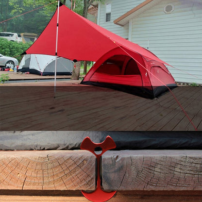 4 PCS Camping Tent Peg Path Deck Board Fishbone Nail Anchor Tent Peg Windproof Tent Rope Nail Floor Outdoor Travel Hook, Fishbone Nail Ancho