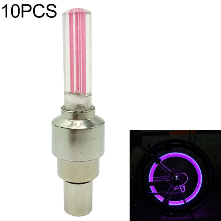 10 PCS LED Bicycle Lights Wheel Tire Valve Caps Bike Accessories Cycling Lantern Spokes Lamp, Blue, Green, Red, Yellow