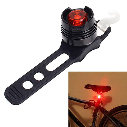 Aluminum Bicycle Cycling Front Rear Tail Helmet Red White LED Flash Lights Safety Warning Lamp Cycling Caution Light Waterproof, White Light White Case, Red Light Black Case, White Light Black Case, Red Light Blue Case, White Light Blue Case