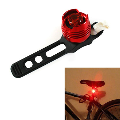 Aluminum Bicycle Cycling Front Rear Tail Helmet Red White LED Flash Lights Safety Warning Lamp Cycling Caution Light Waterproof, White Light White Case, Red Light Black Case, White Light Black Case, Red Light Blue Case, White Light Blue Case