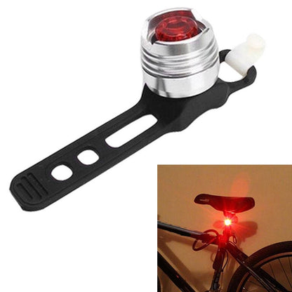 Aluminum Bicycle Cycling Front Rear Tail Helmet Red White LED Flash Lights Safety Warning Lamp Cycling Caution Light Waterproof, White Light White Case, Red Light Black Case, White Light Black Case, Red Light Blue Case, White Light Blue Case