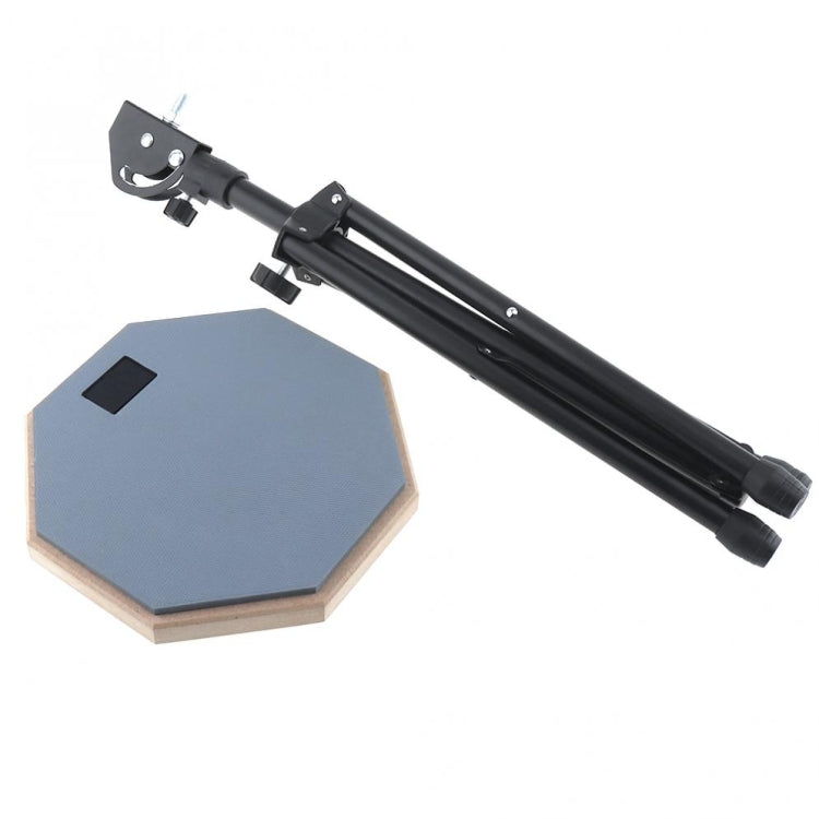 8 Inch Rubber Wooden Dumb Drum Practice Training Drum Pad with Stand, Wooden Dumb Drum