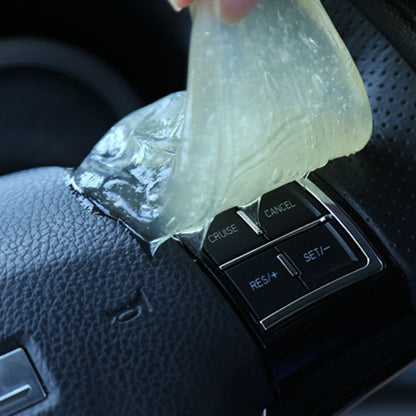 Car Clean Glue Gel Sticker, Sky Blue, Transparent
