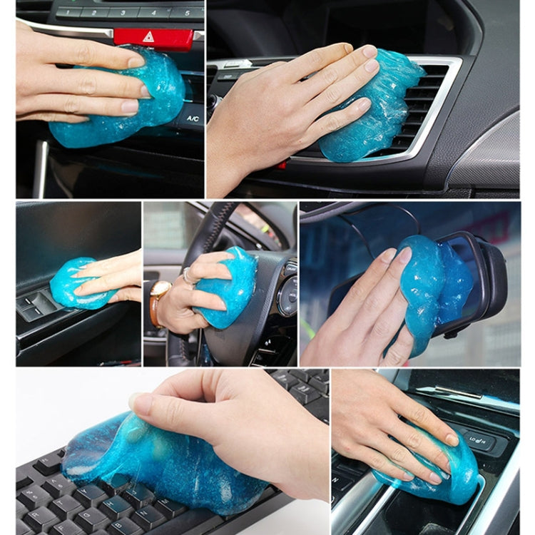 Car Clean Glue Gel Sticker, Sky Blue, Transparent