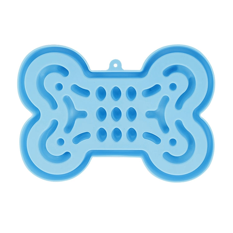 Pet Dog Supplies Bone Puzzle Silicone Slow Food Anti-choke Bowl Tableware, L