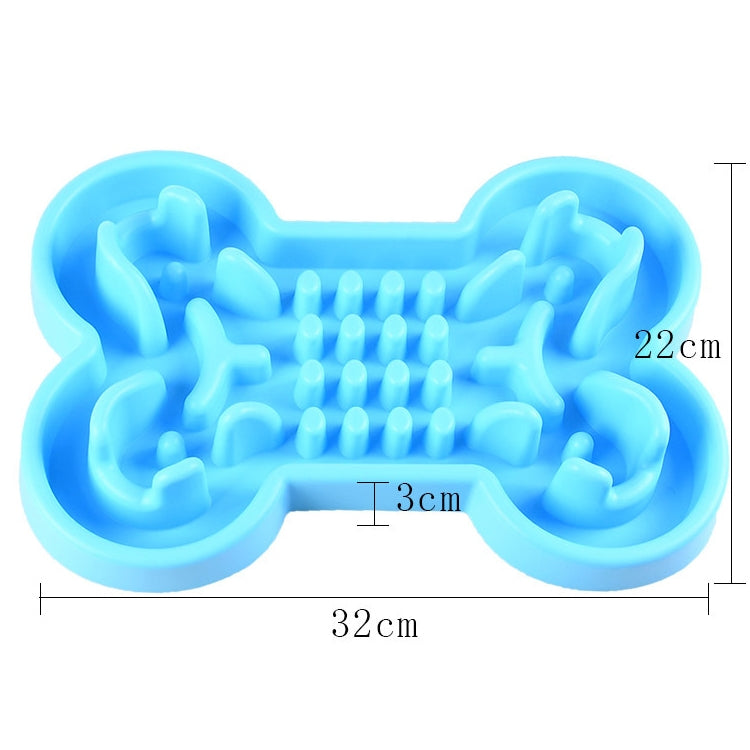 Pet Dog Supplies Bone Puzzle Silicone Slow Food Anti-choke Bowl Tableware, L