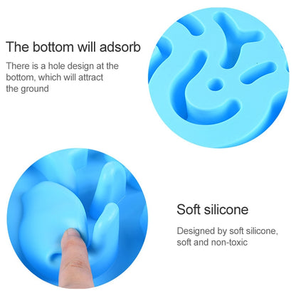 Pet Dog Supplies Bone Puzzle Silicone Slow Food Anti-choke Bowl Tableware, L