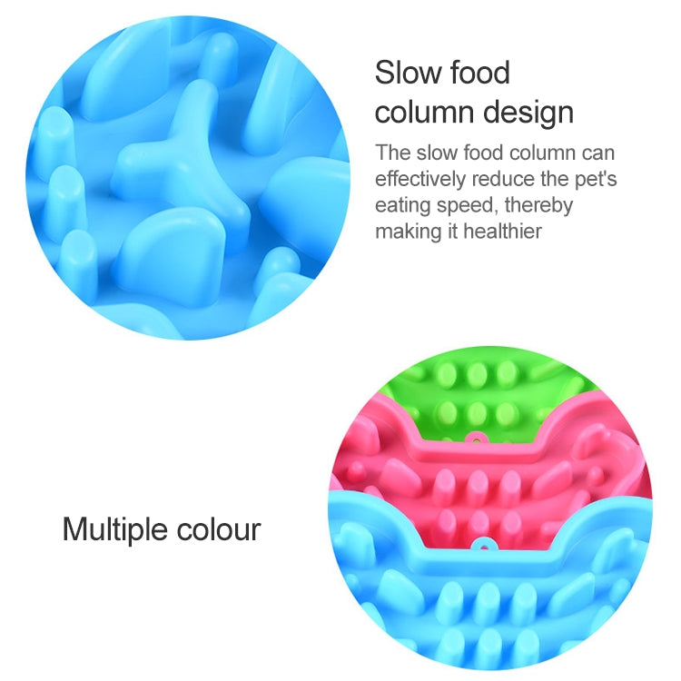 Pet Dog Supplies Bone Puzzle Silicone Slow Food Anti-choke Bowl Tableware, L