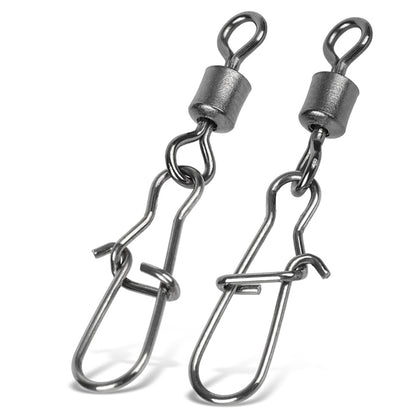 10pcs /Pack Stainless Steel Fishing Connector Bearing Rolling Swivel Connector Fishing Gear Accessories, 12(17mm), 10(20mm), 8(22mm), 7(25mm), 6(26mm), 5(29mm), 4(30mm), 3(34mm), 2(36mm), 1(40mm)