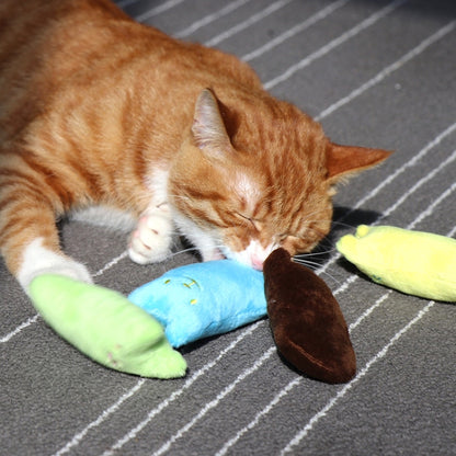 2 PCS Teeth Grinding Catnip Toys Funny Interactive Plush Cat Toy Pet Kitten Chewing Toy  Claws Thumb Bite Cat mint for Cats