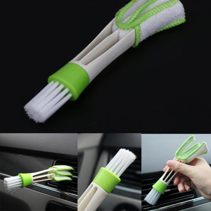 2 PCS Plastic Car Cleaning Brush Double Ended Car Air Vent Slit Cleaner Brush Dusting Blinds Keyboard Cleaning Brushes Cleaner, 2 PCS