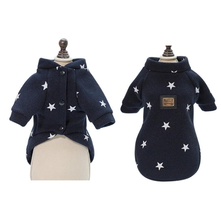 Pet Fall and Winter Five-pointed Star Pattern Sweater Pet Warm Clothes, L, XXL, XL