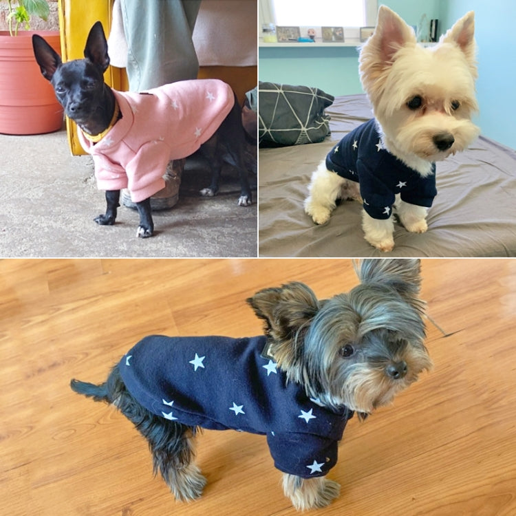 Pet Fall and Winter Five-pointed Star Pattern Sweater Pet Warm Clothes, L, XXL, XL