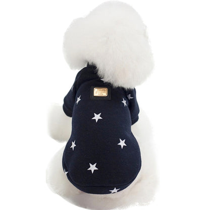 Pet Fall and Winter Five-pointed Star Pattern Sweater Pet Warm Clothes, L, XXL, XL