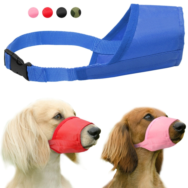Pet Supplier Dog Muzzle Breathable Nylon Comfortable Soft Mesh Adjustable Pet Mouth Mask Prevent Bite, 14cm