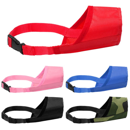 Pet Supplier Dog Muzzle Breathable Nylon Comfortable Soft Mesh Adjustable Pet Mouth Mask Prevent Bite, 14cm