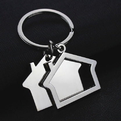2 PCS Creative House Keychain Cottage Small Gift Pendant, House A